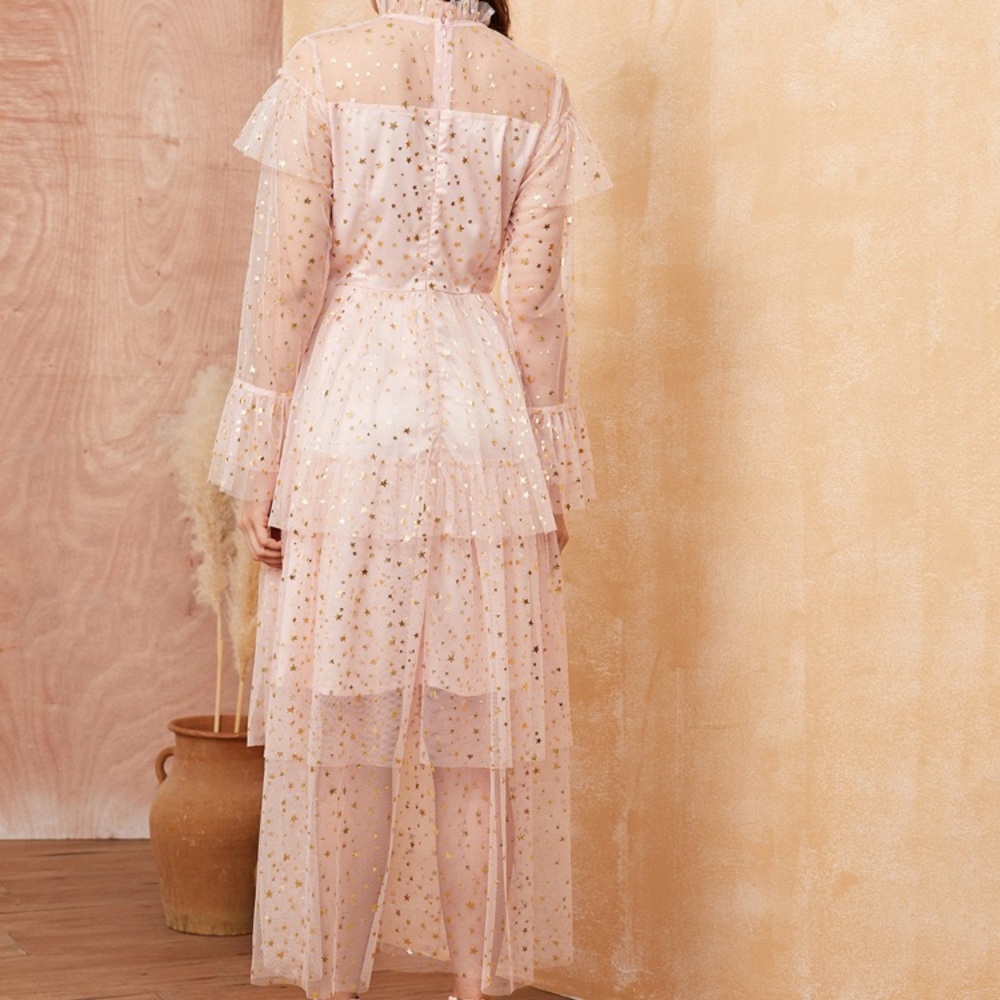 Romantic Pink Layered Dress - Picture 5 of 5